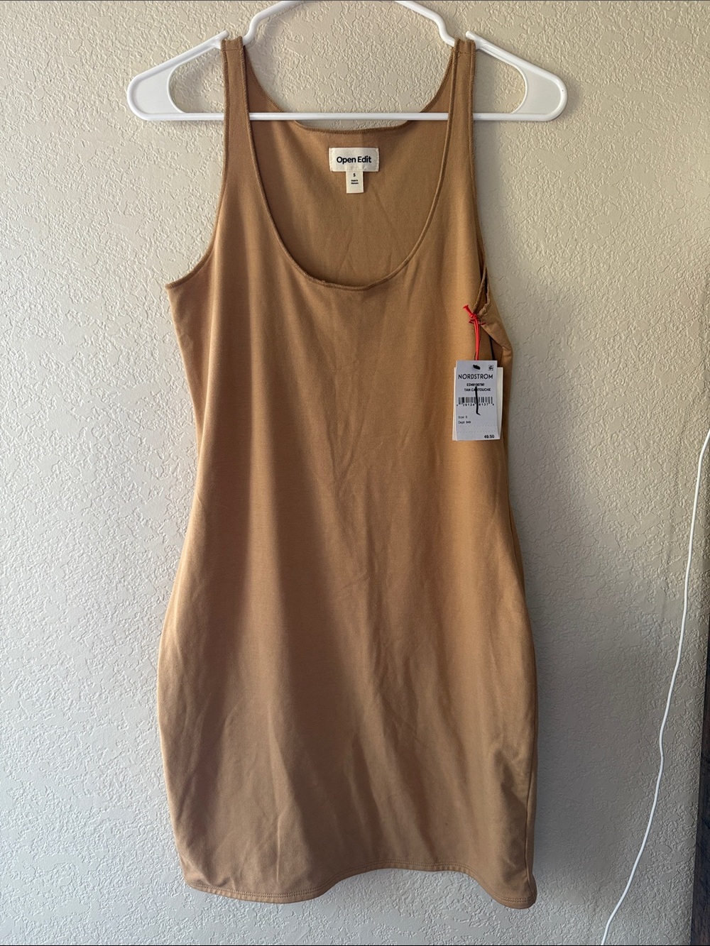 Open Edit Women's Mini Tank Dress in Camel